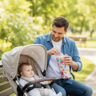 porte-biberon motif glace pour papa