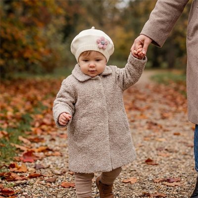 Bonnet bébé fleur rose
