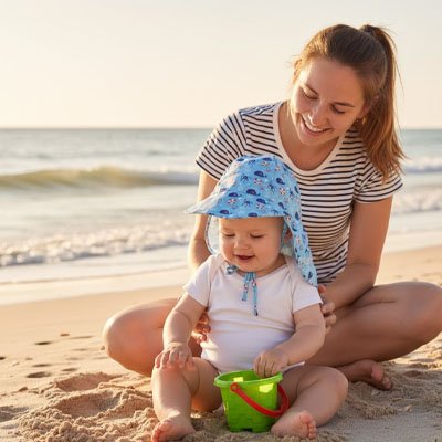 Casquette pour bebe confortable contre le soleil