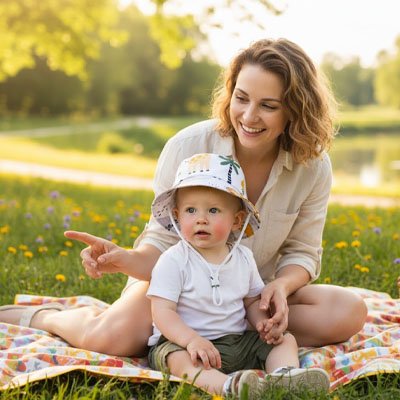 Chapeau bebe pour garçon motif aventure