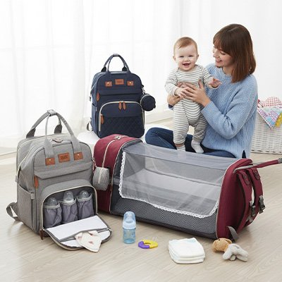 grand sac a langer bebe rouge