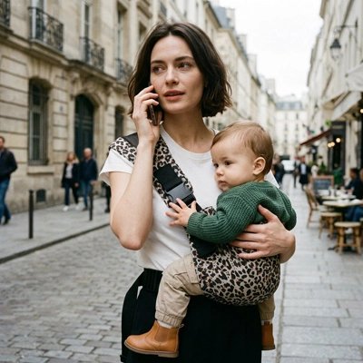 Porte bebe hanche avec sangle