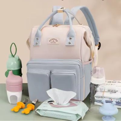 Sac a langer bebe - bleu crĂšme - 3bvboutique