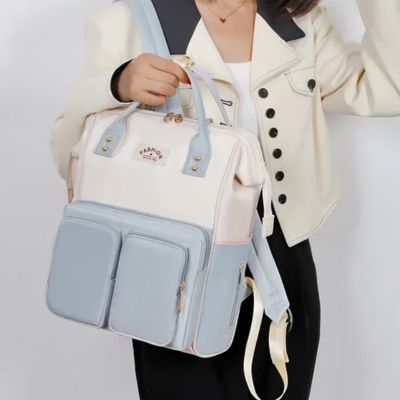 Sac a langer bebe - bleu crĂšme - 3bvboutique