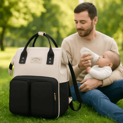 sac a langer bebe - noir et blanc - 3bvboutique