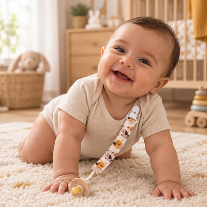 Attache tetine bébé à quatre pattes 