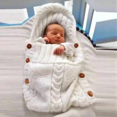 Chancelière bebe tricot bouton