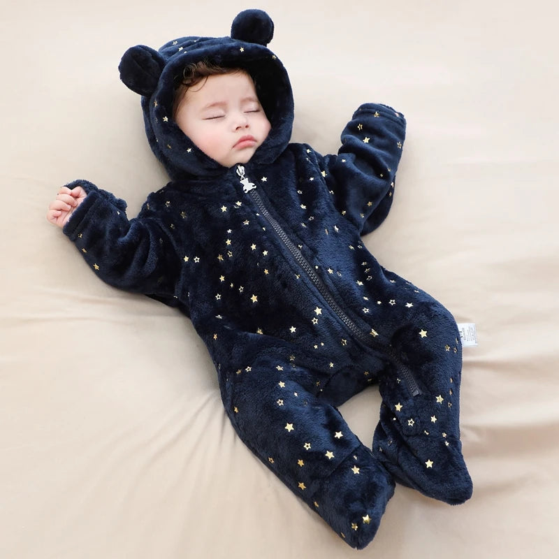 Combipilote bébé garçon  | flanelle bleu