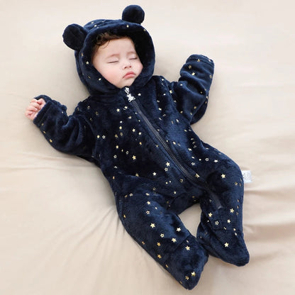Combipilote bébé garçon  | flanelle bleu