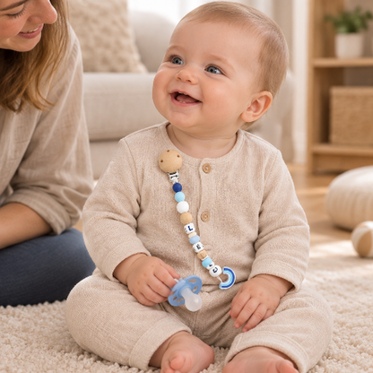 Attach tetine prénom Bébé assis 