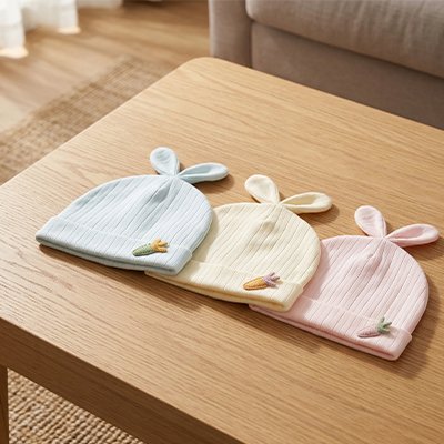Bonnet naissance bebe- des trois kilos