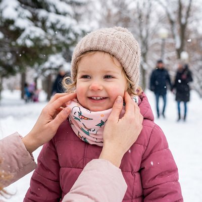 cache cou bebe Hiver enfants