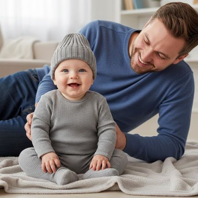 cagoule bébé garçon tricot