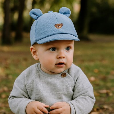  CASQUETTE BEBE  BLEU CLAIR