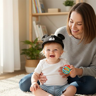 Casquette bebe noire anti-UV