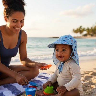 Casquette pour bebe cou bien proteger