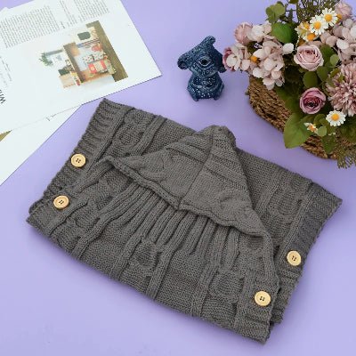 chanceliere bebe - tricot gris
