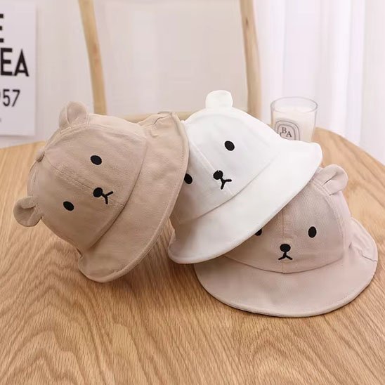 chapeau bébé fille ourson