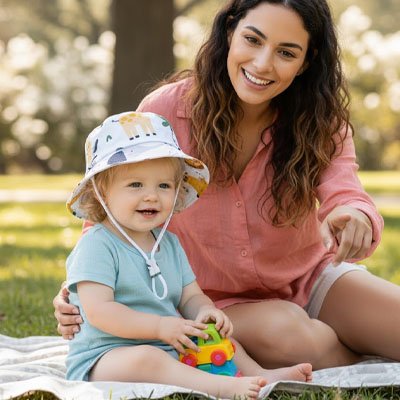Chapeau bebe pour plage et promenade