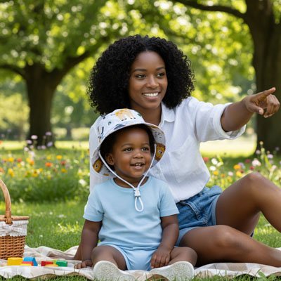 Chapeau bebe  unisexe avec protection
