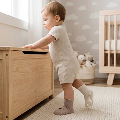 Chaussette antiderampente pour bébé toute saison