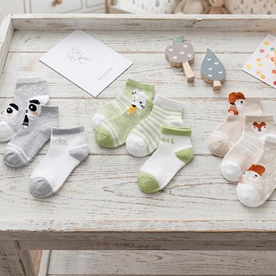 Chaussette bebe fille en-maille-de-coton