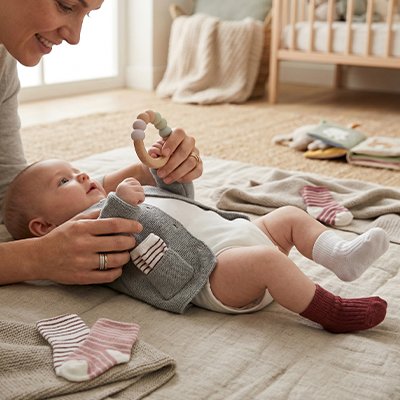 chaussette haute bebe blanc