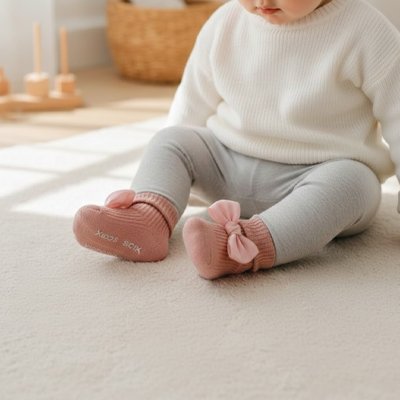 Chaussettes antidérapentes bébé  0 à 24 mois