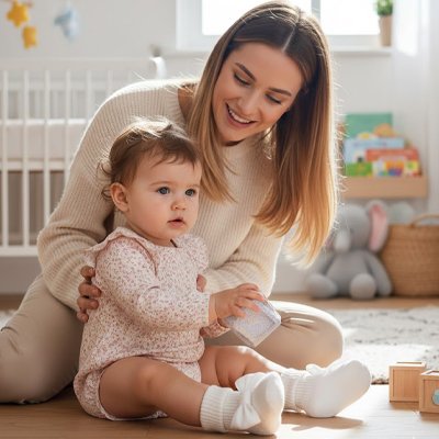 Chaussettes antidérapentes bébé à la mode