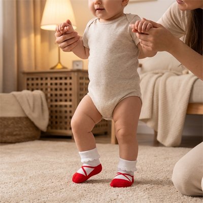 Chaussettes bebe  antidérapantes marche
