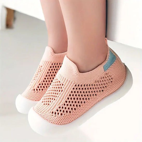 Chaussure souple fille élastiquée en tricot