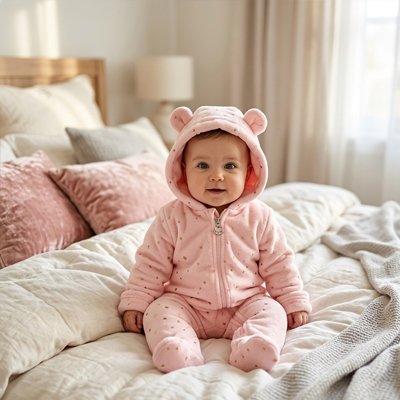 combi pilote bebe fille avec des motifs