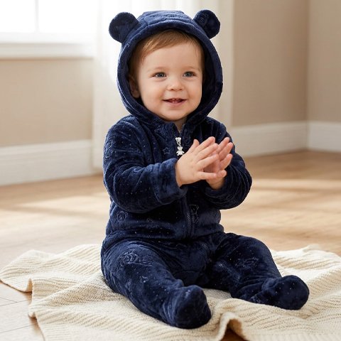 Combi pilote bébé garçon bleu