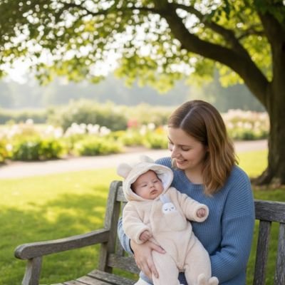 Combinaison bebe​  kaki nouveau-né