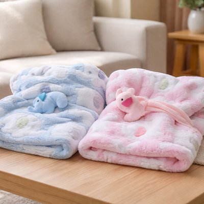 Couverture bébé motif éléphant 
