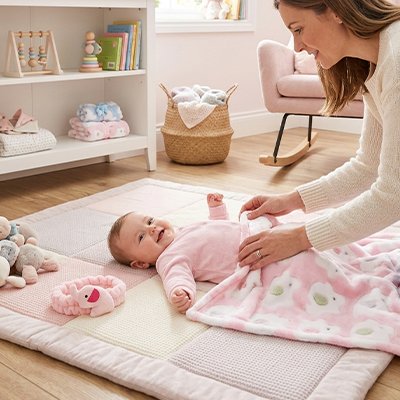 Couverture bébé rose moelleux -velours