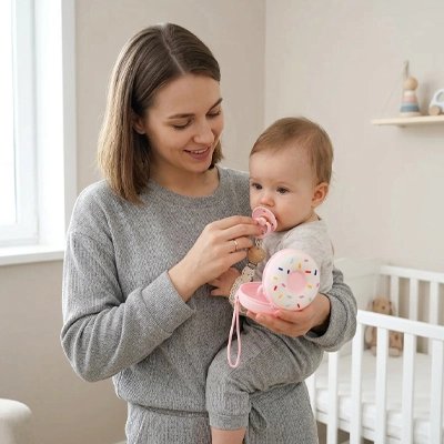 étui de rangement a tetine​ forme beignet