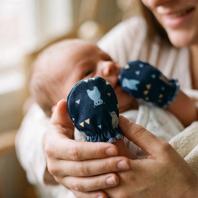 gant pour bebe bleu
