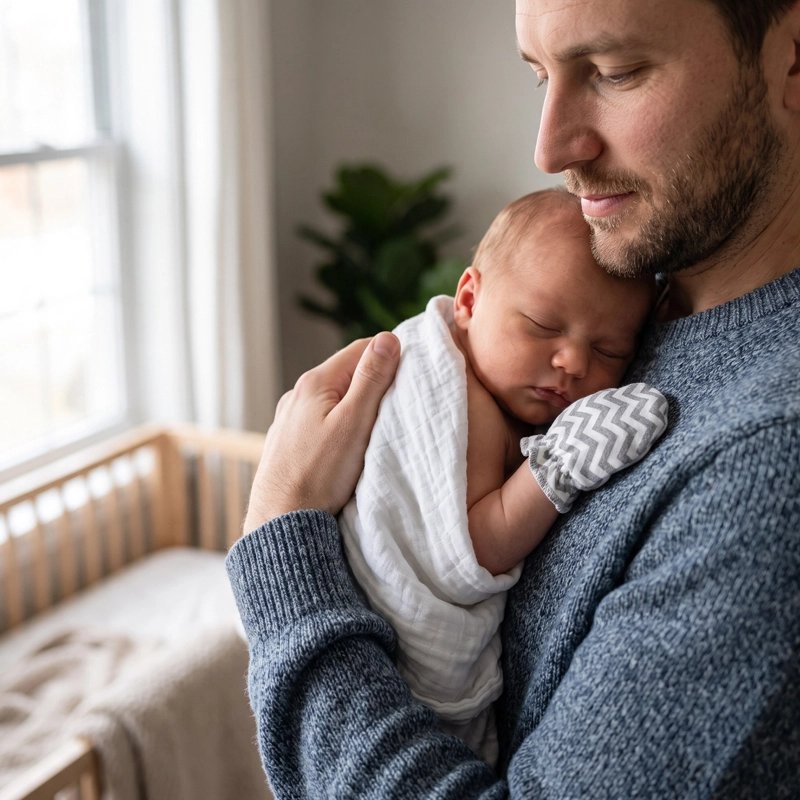 gant pour bebe dans le bras