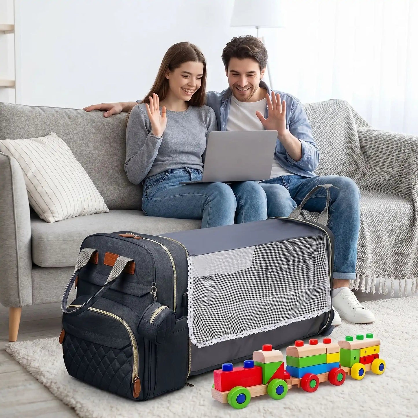 Sac à langer transformable  | Lit bébé