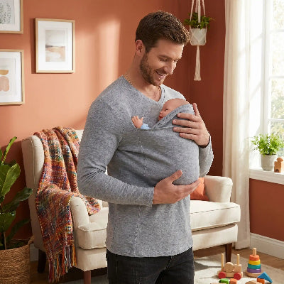 manteau porte bebe homme facile à mettre