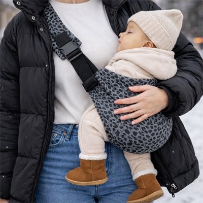 Porte bebe ergonomique motif rétro