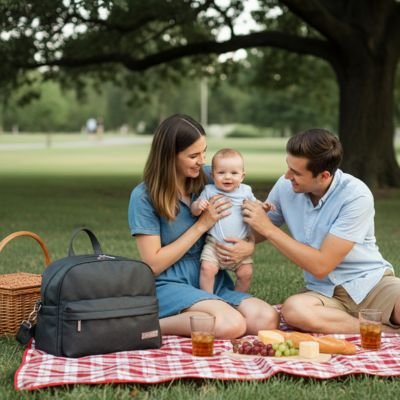 Sac a langer bebe maternité noire