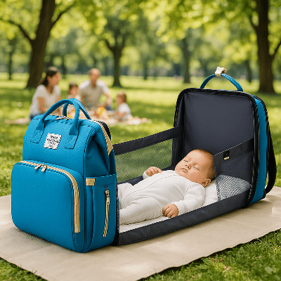 sac bebe à langer - pliable - Accessoires de sortie bébé pratiques et innovants