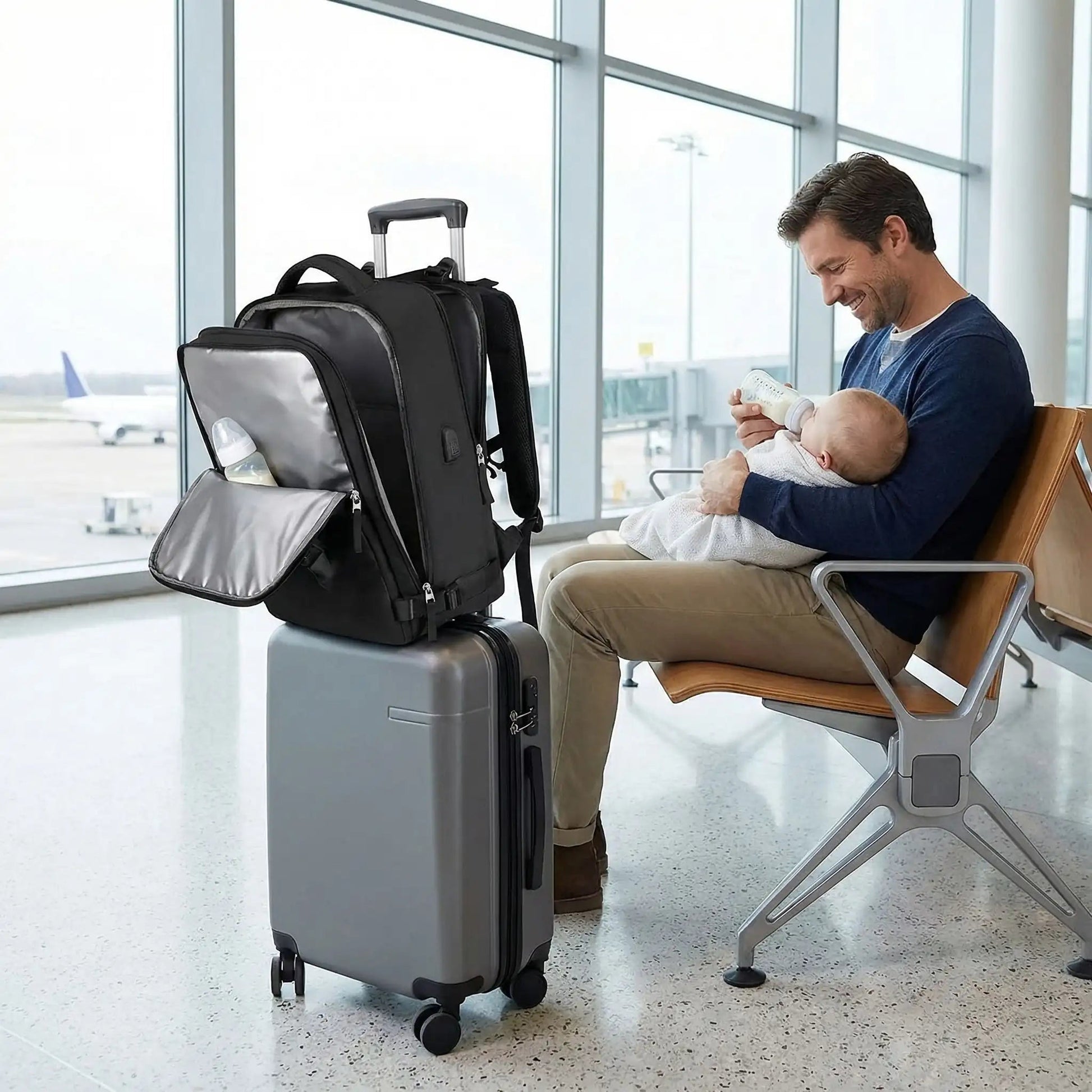 valise de maternité  noire